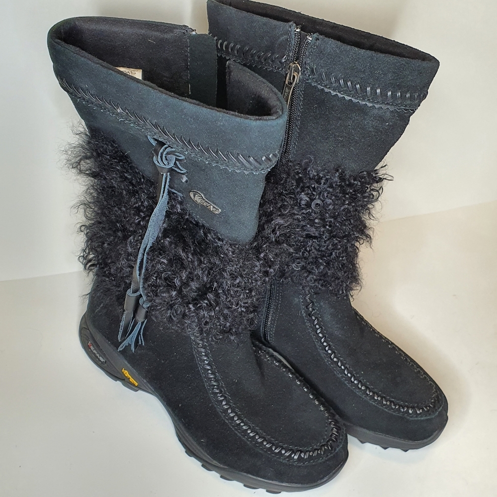KEFAS "Sami New" Fur Suede Winter Boots NWOT